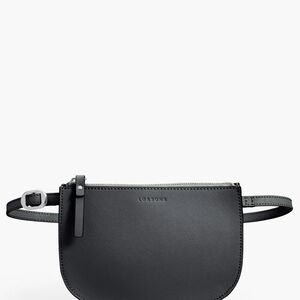 Lo & Sons Waverley 2 Large Bag Saffiano Leather Dark Grey Exterior